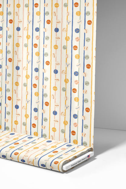 Playful Baseball Fabric - Shop now at American Fabric Prints