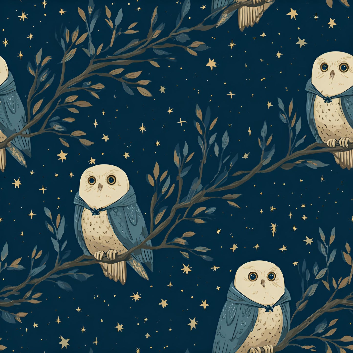 Whimsical Owl Fabric - Shop now at American Fabric Prints