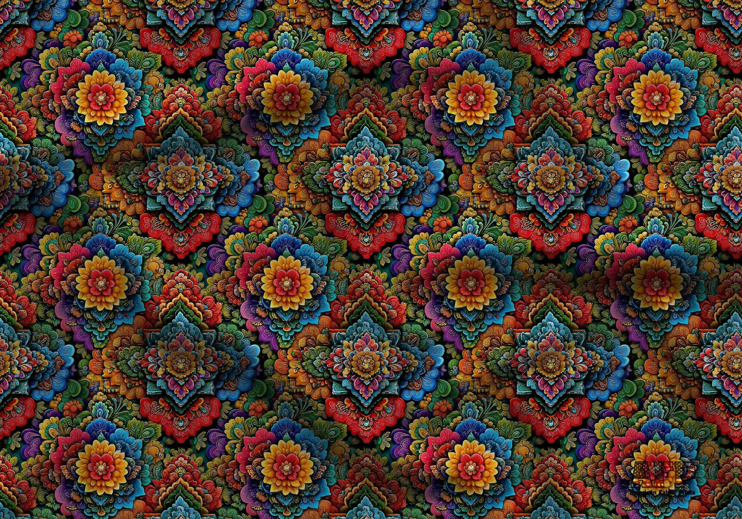 Mexican Fiesta Floral 2 Fabric - Shop now at American Fabric Prints