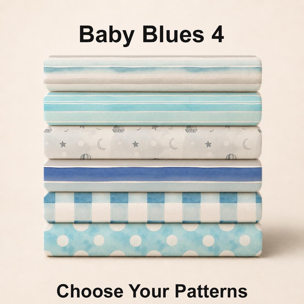 Baby Blues 4 Fabric Bundle Set - Shop now at American Fabric Prints