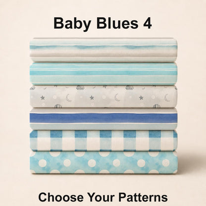 Baby Blues 4 Fabric Bundle Set - Shop now at American Fabric Prints