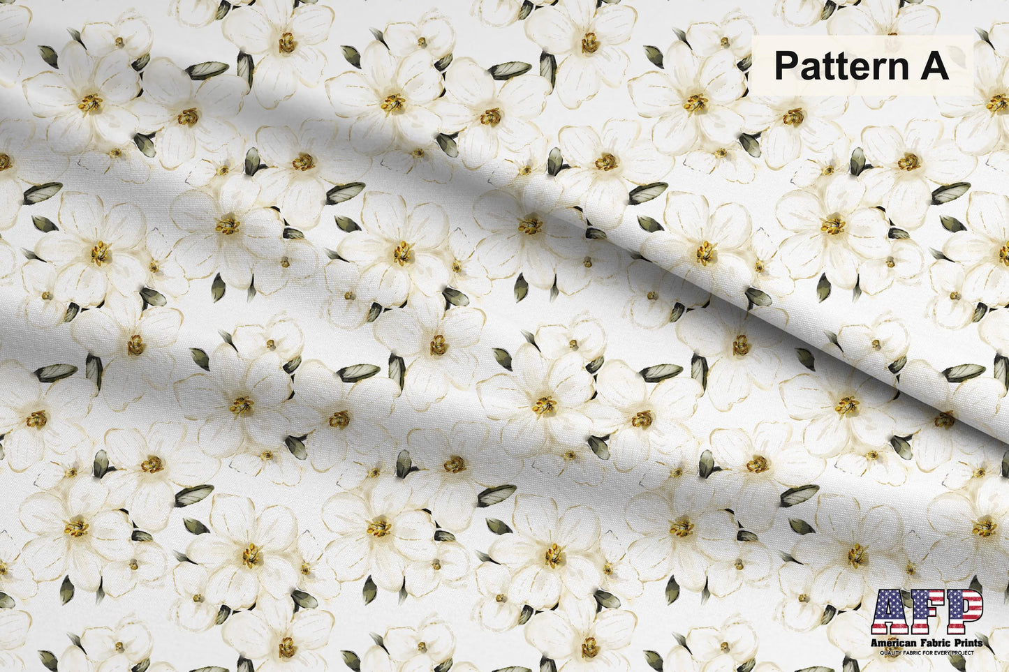 White Floral 1 Fabric Bundle Set - Shop now at American Fabric Prints