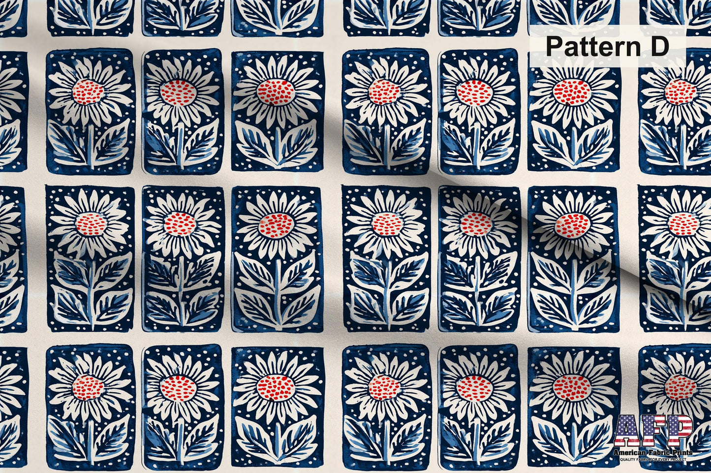 Blue Farmhouse Block Print Fabric Bundle Set - Shop now at American Fabric Prints