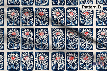 Blue Farmhouse Block Print Fabric Bundle Set - Shop now at American Fabric Prints