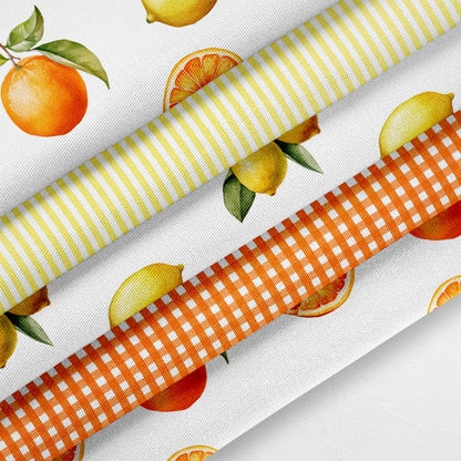 Citrus Fruit Fabric Coordinates. Made in the USA. Shop now at American Fabric Prints.