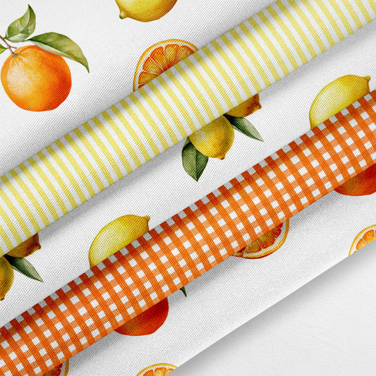 Citrus Fruit Fabric Coordinates. Made in the USA. Shop now at American Fabric Prints.