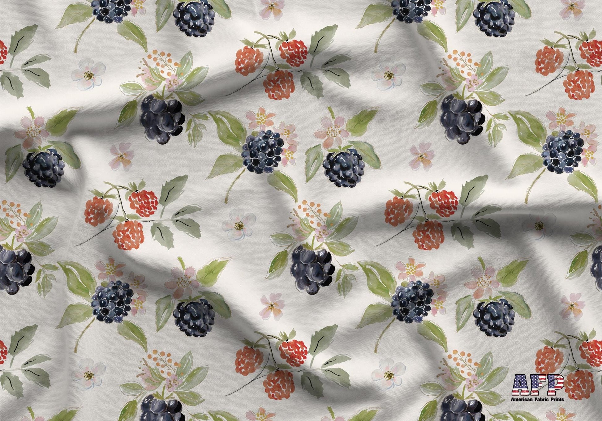 Blackberry and Raspberry Fabric - Shop now at American Fabric Prints