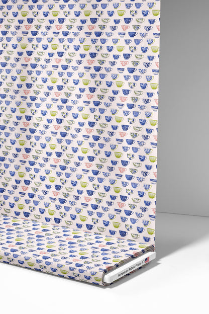 Grandmacore Teacups Fabric - Shop now at American Fabric Prints