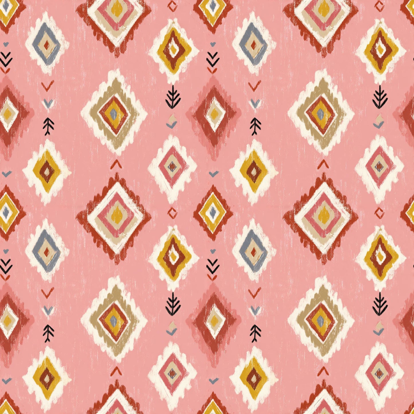 Pastel Pink Boho Fabric - Shop now at American Fabric Prints