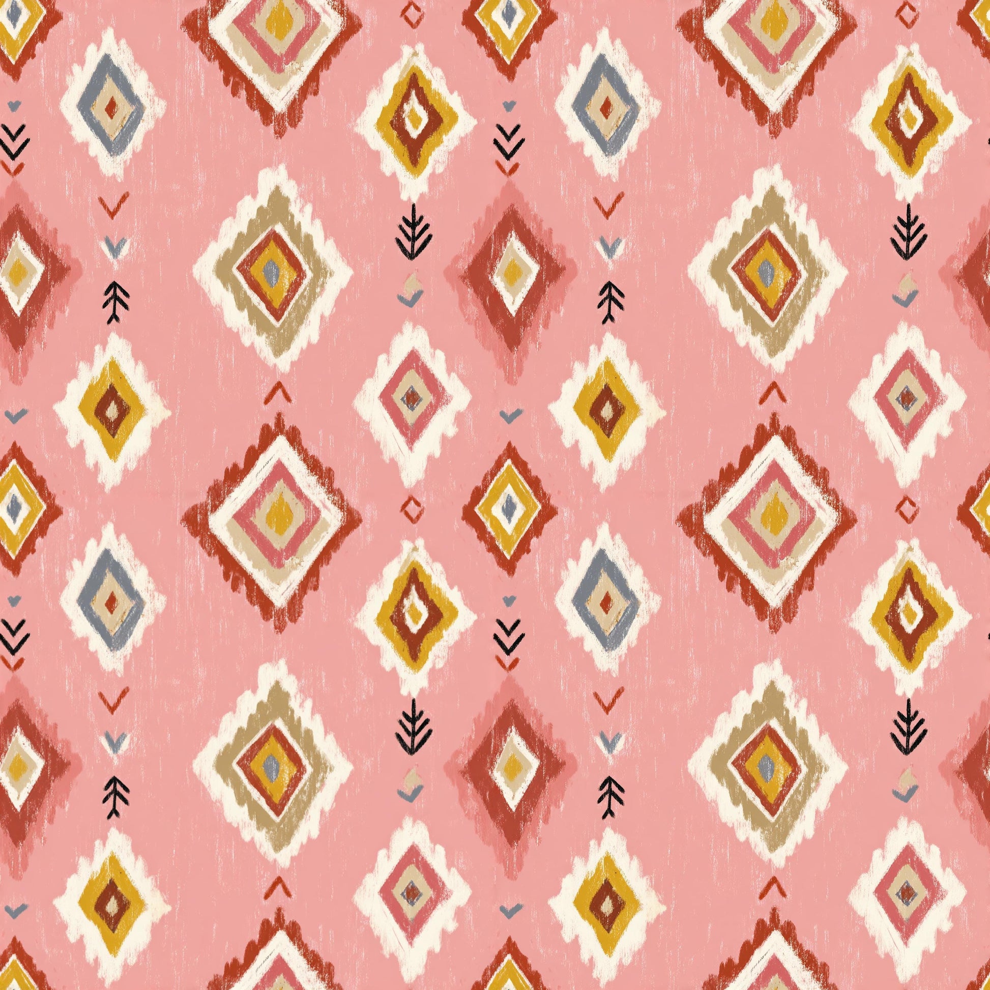 Pastel Pink Boho Fabric - Shop now at American Fabric Prints