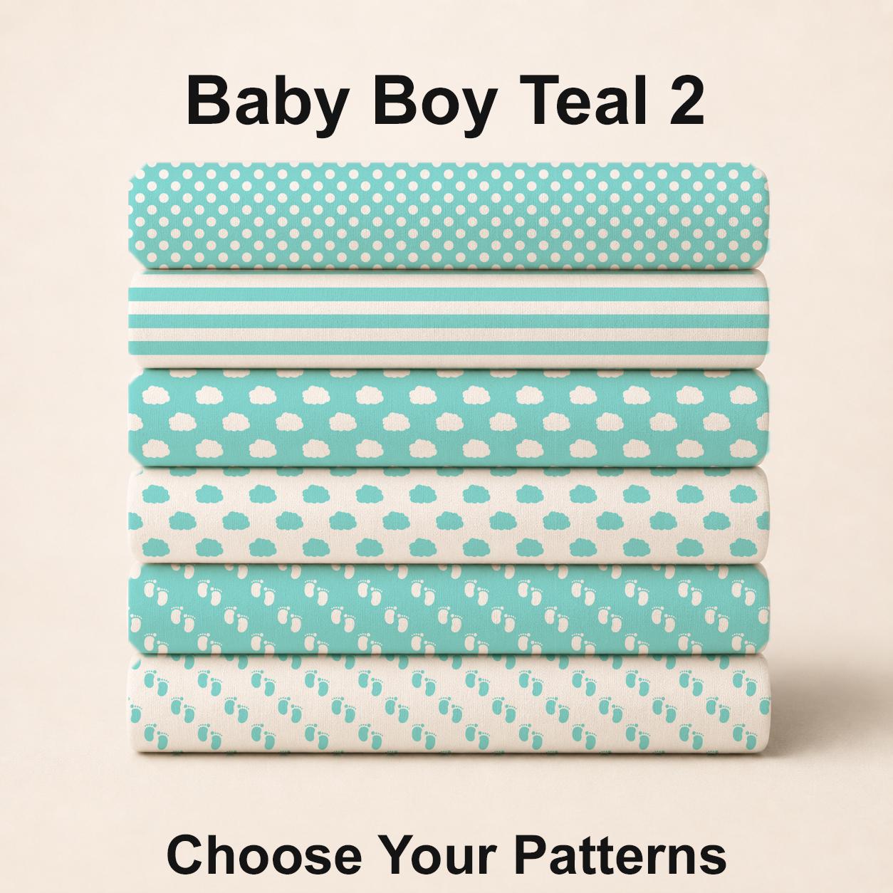 Baby Boy Teal 2 Fabric Bundle Set - Shop now at American Fabric Prints