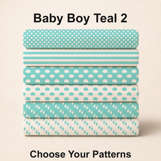 Baby Boy Teal 2 Fabric Bundle Set - Shop now at American Fabric Prints