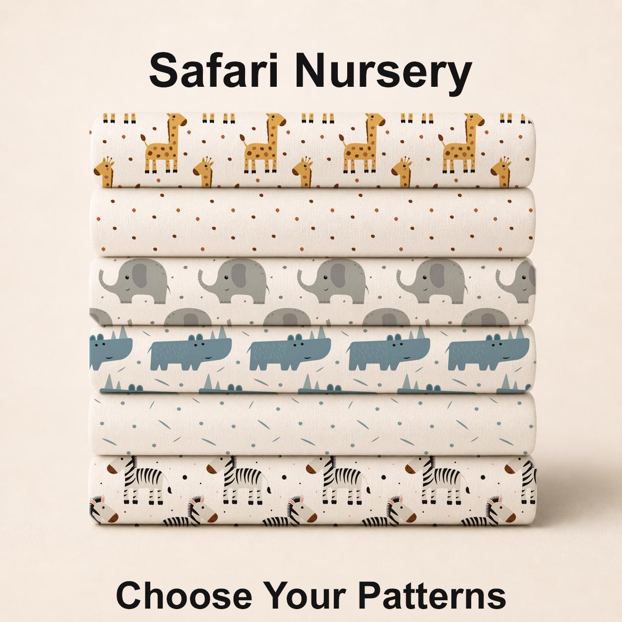Safari Nursery Fabric Set. Shop now at American Fabric Prints.