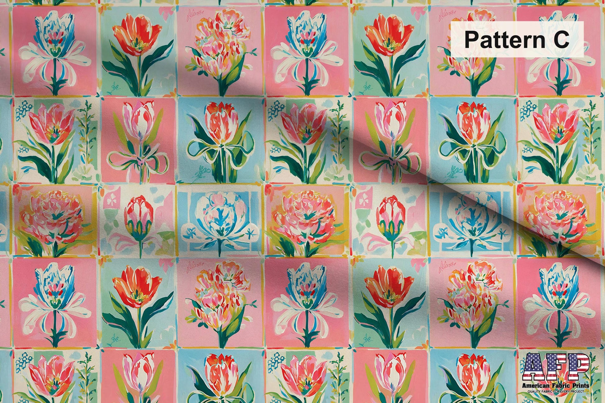 Preppy Tulips 2 Fabric Bundle Set - Shop now at American Fabric Prints