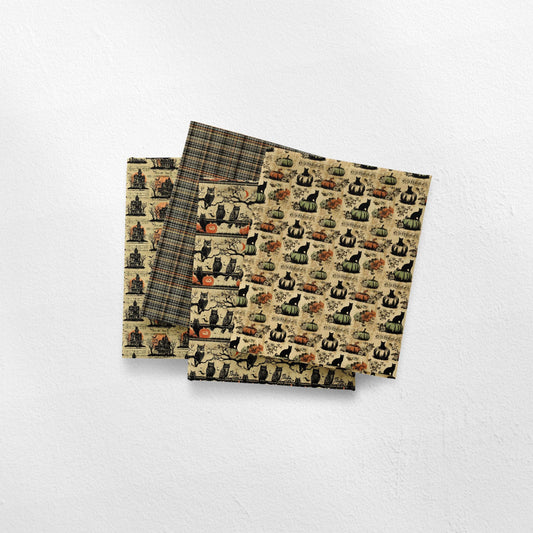 Cute Vintage Halloween Fabric Bundle Set - Shop now at American Fabric Prints