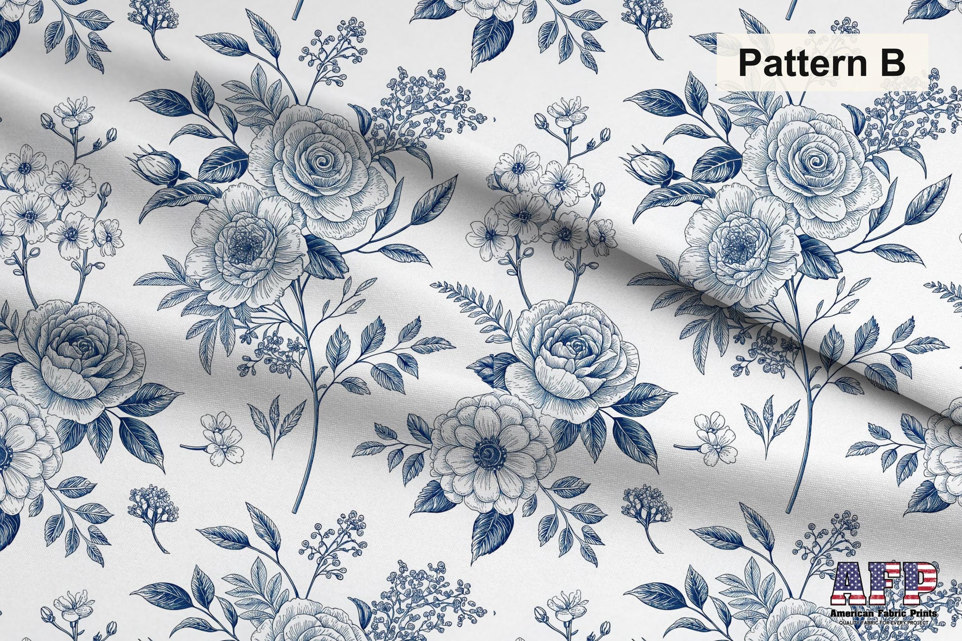 Blue Porcelain Garden 2 Fabric Bundle Set - Shop now at American Fabric Prints