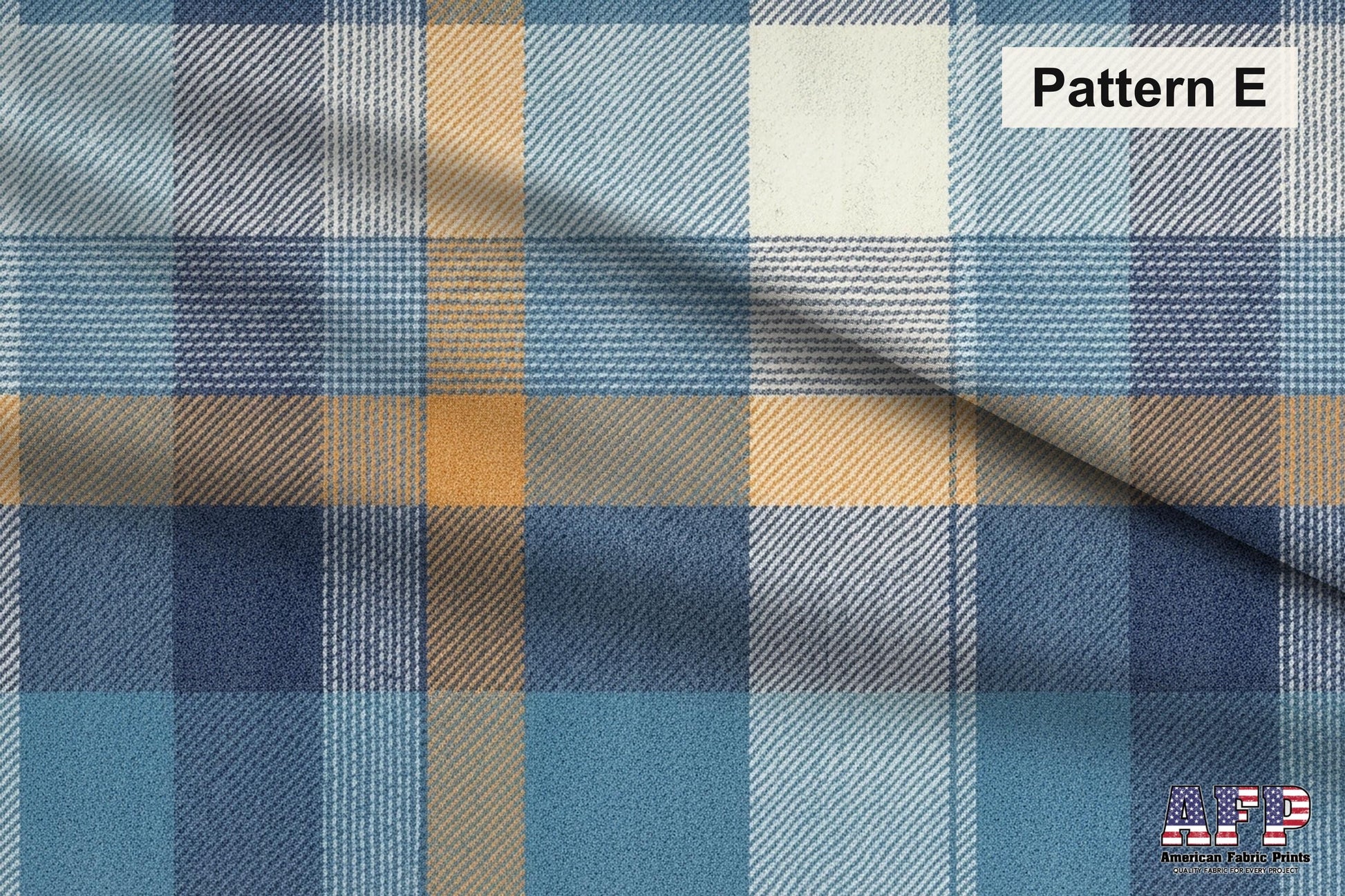 Blue and Beige Plaid Fabric Bundle Set - Shop now at American Fabric Prints