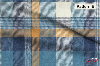 Blue and Beige Plaid Fabric Bundle Set - Shop now at American Fabric Prints