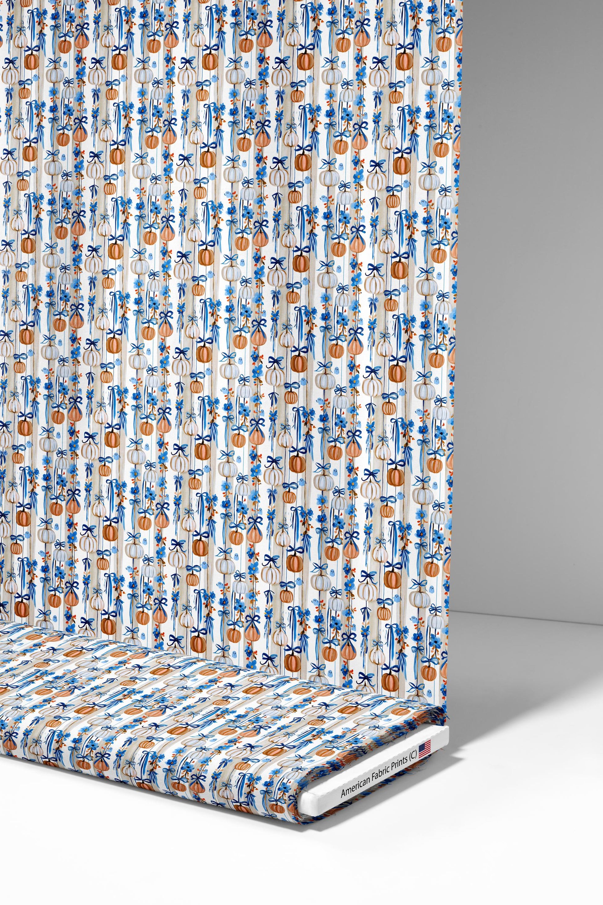 Bows+Pumpkins+Ghosts Fabric - Shop now at American Fabric Prints