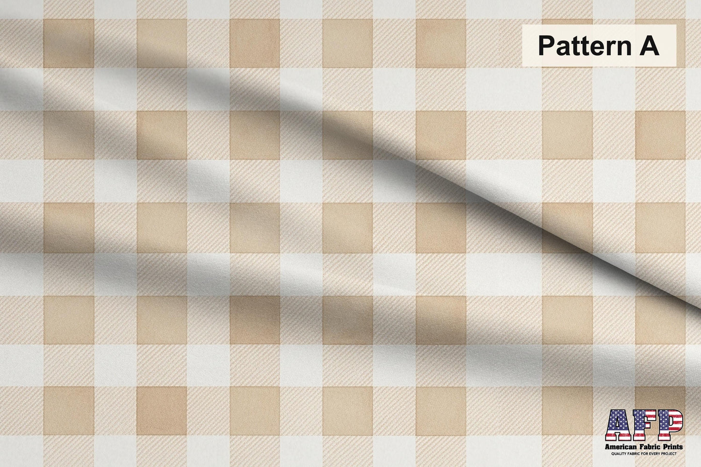 Beige Plaid 2 Fabric Bundle Set - Shop now at American Fabric Prints