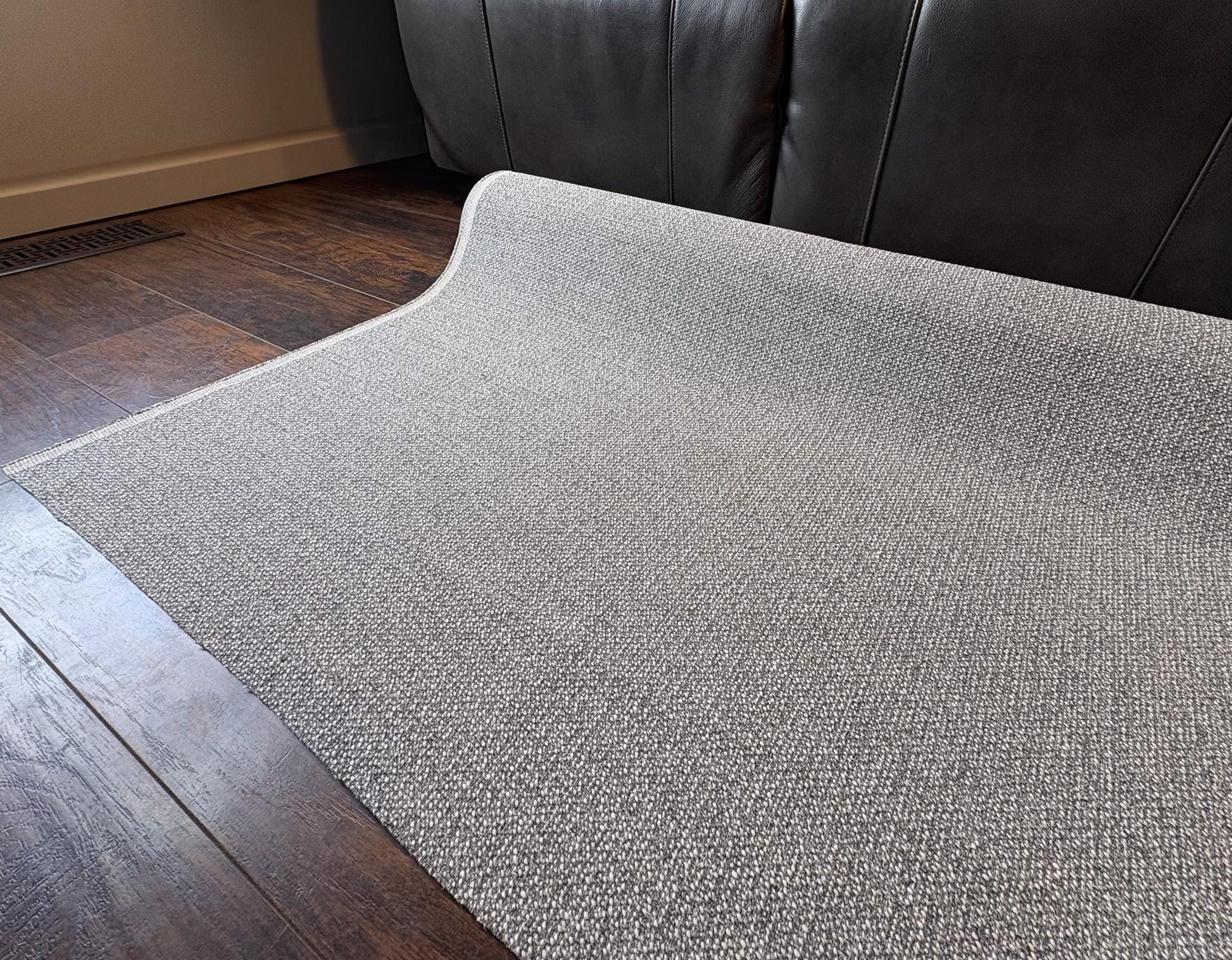 Premium light gray and white chenille dobby upholstery fabric. Shop now at American Fabric Prints.