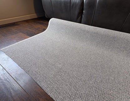 Premium light gray and white chenille dobby upholstery fabric. Shop now at American Fabric Prints.