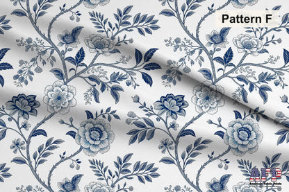 Blue Porcelain Garden Fabric Bundle Set - Shop now at American Fabric Prints
