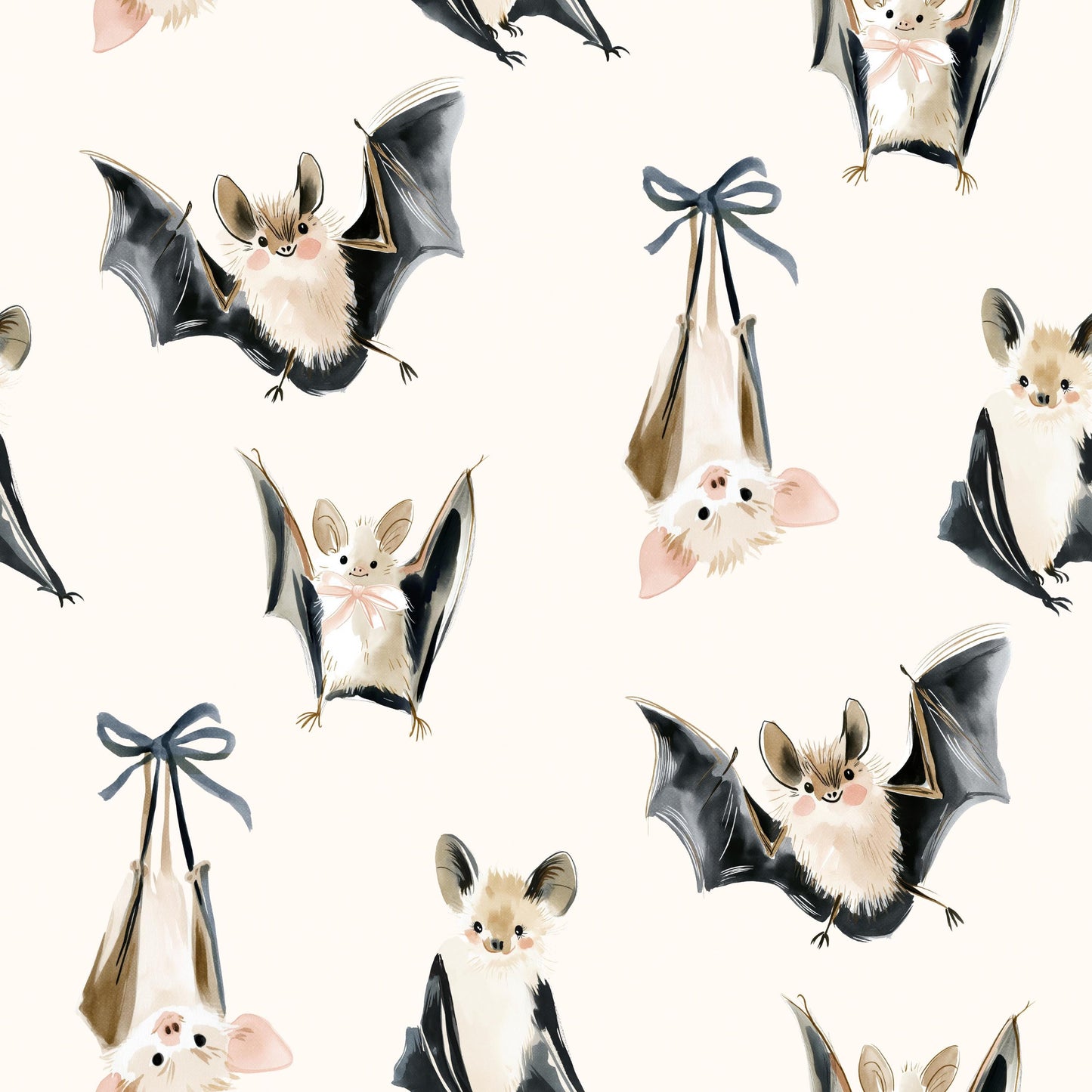 Watercolor Bats Fabric - Shop now at American Fabric Prints
