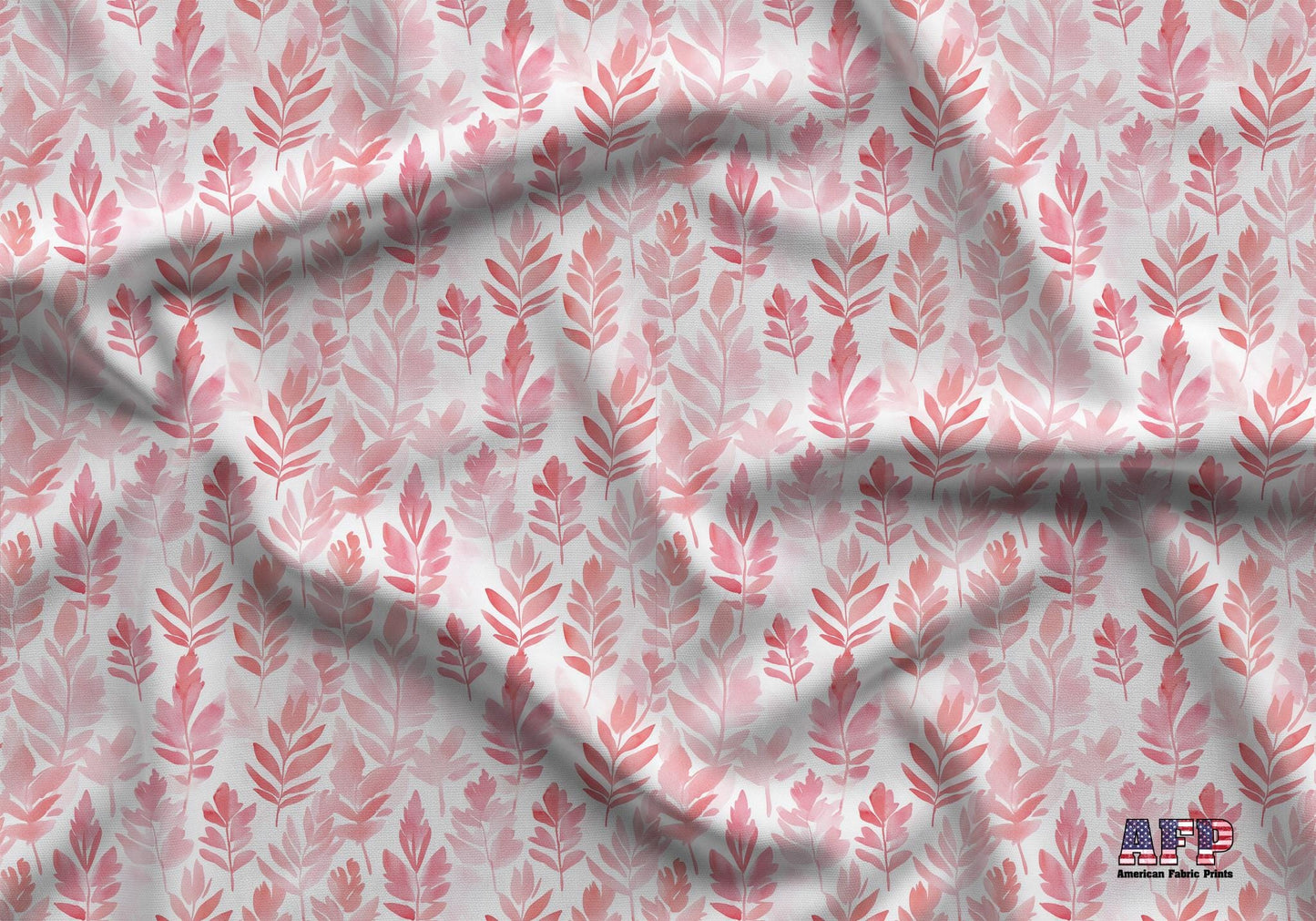 Preppy Watercolor Leaves Fabric - Shop now at American Fabric Prints