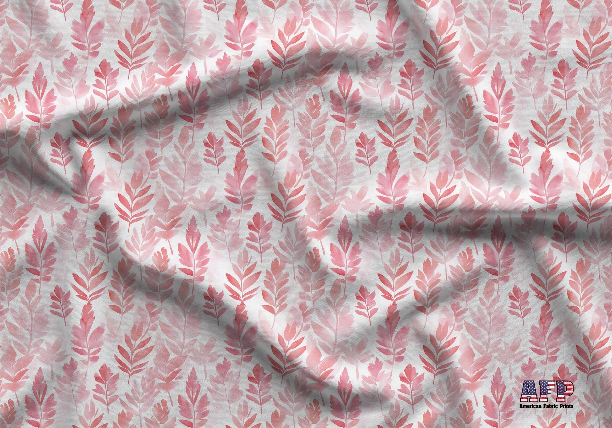 Preppy Watercolor Leaves Fabric - Shop now at American Fabric Prints
