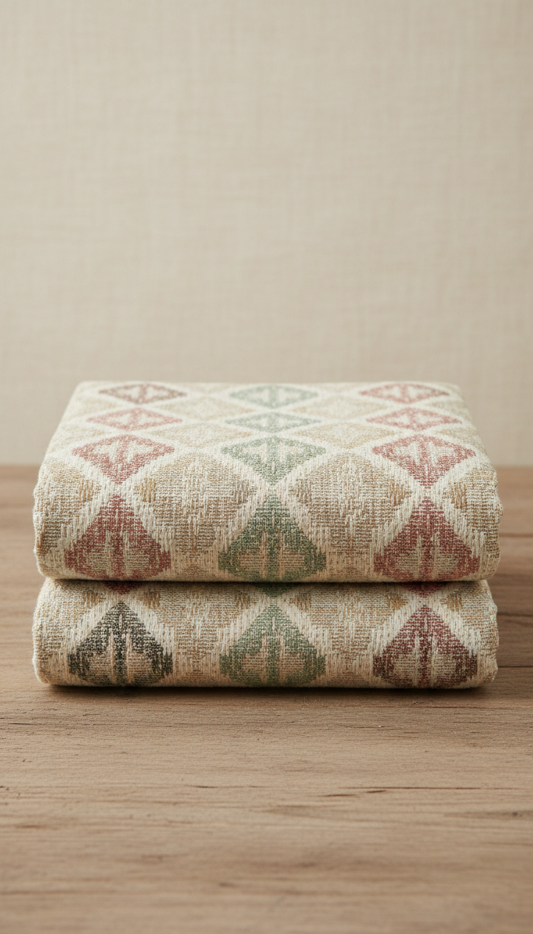 Oatmeal geometric jacquard upholstery fabric