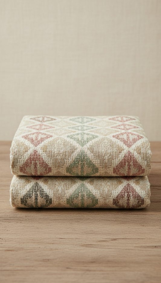 Oatmeal geometric jacquard upholstery fabric