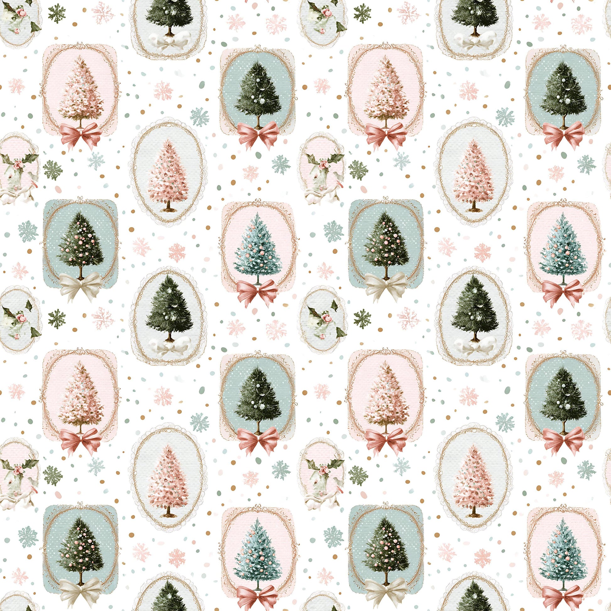 Coquette Christmas Frame 2 Fabric - Shop now at American Fabric Prints