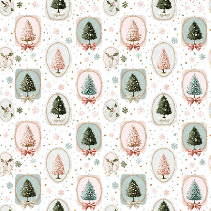 Coquette Christmas Frame 2 Fabric - Shop now at American Fabric Prints