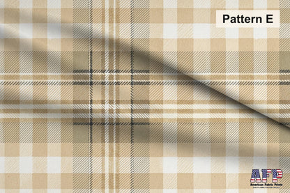 Beige Plaid 2 Fabric Bundle Set - Shop now at American Fabric Prints