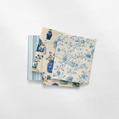 Blue Vases Fabric Bundle Set - Shop now at American Fabric Prints