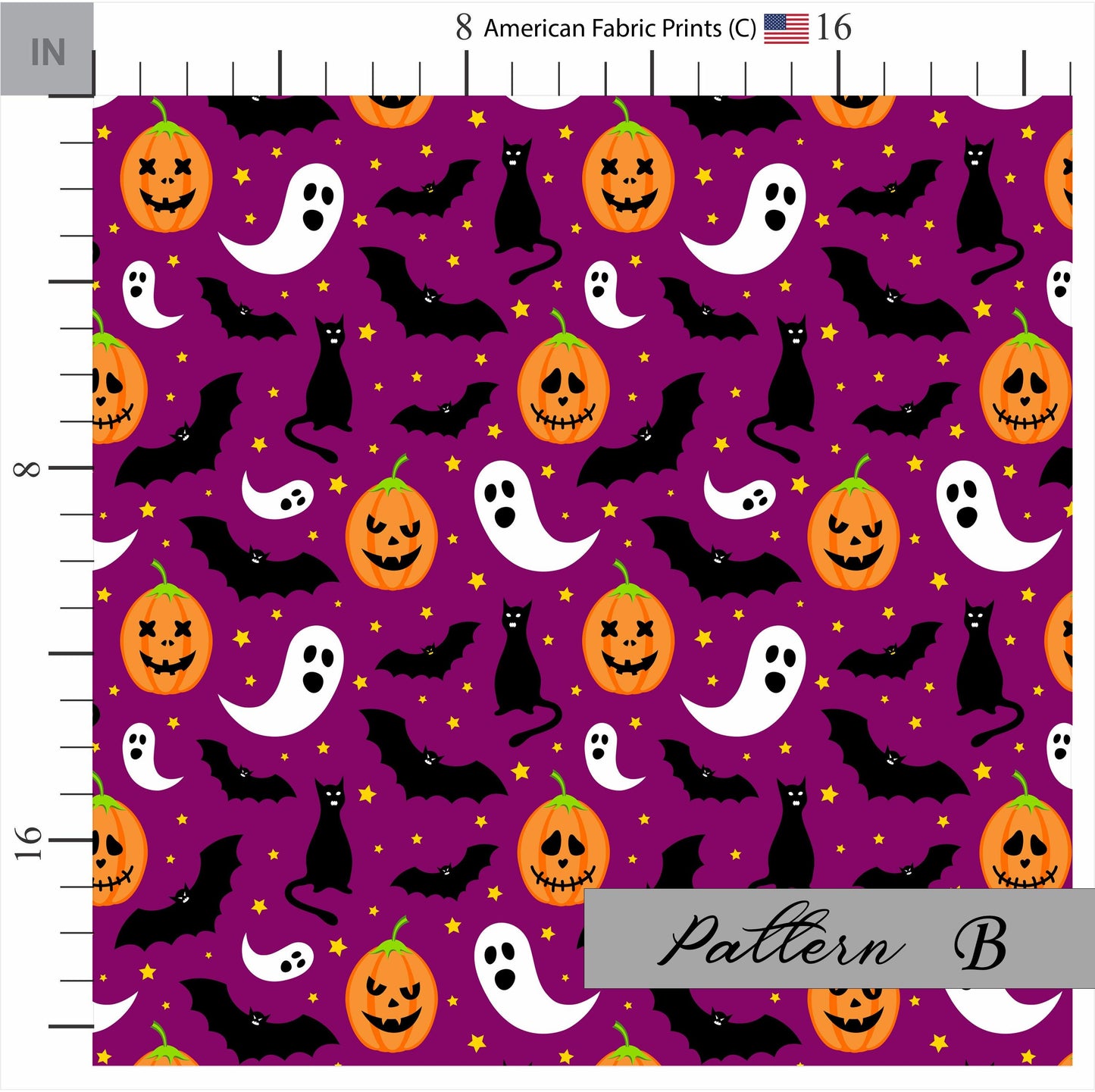 Halloween Quilt Fabric – Premium Cotton Quilt Fabric | Made in USA | Color Coordinated Prints