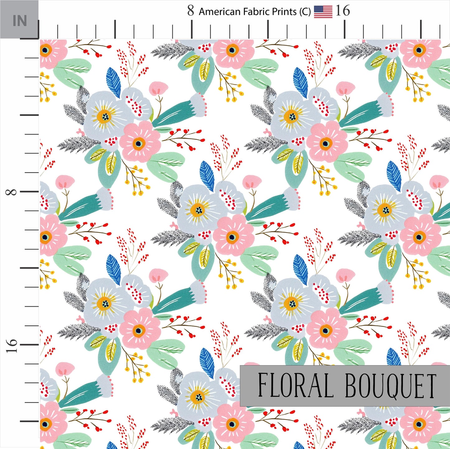 Floral Quilt Patterns | Chicken Quilting | Pink Florals | Farmhouse Patterns | Chic Fabric | Made in USA | American Fabric Prints