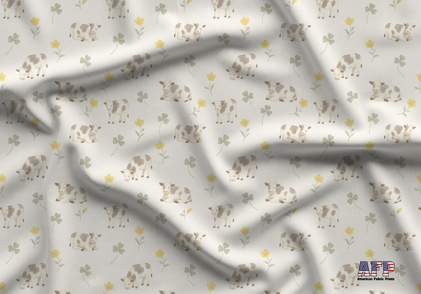 Cows and Clovers Fabric - Shop now at American Fabric Prints