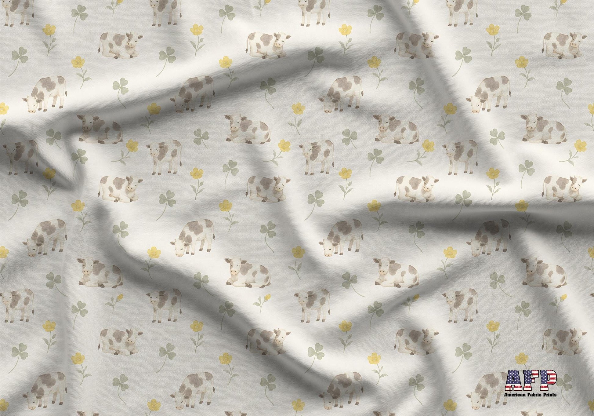 Cows and Clovers Fabric - Shop now at American Fabric Prints