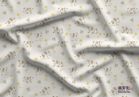 Cows and Clovers Fabric - Shop now at American Fabric Prints