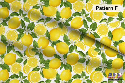 Lemons + Blue Fabric Bundle Set - Shop now at American Fabric Prints
