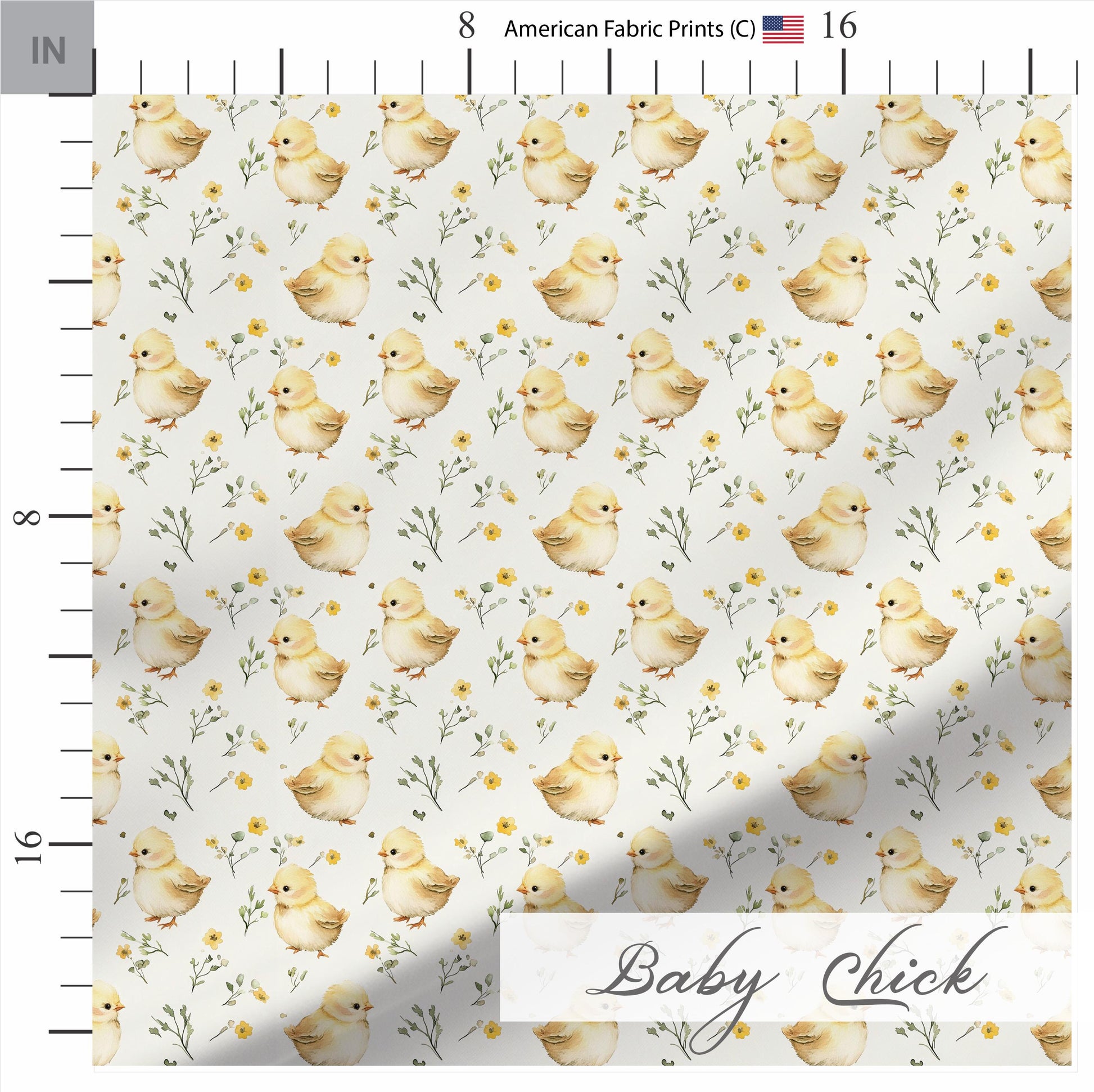 Baby Chick Floral BOHO Quilting Fabric. Made in the USA. Shop now at American Fabric Prints.