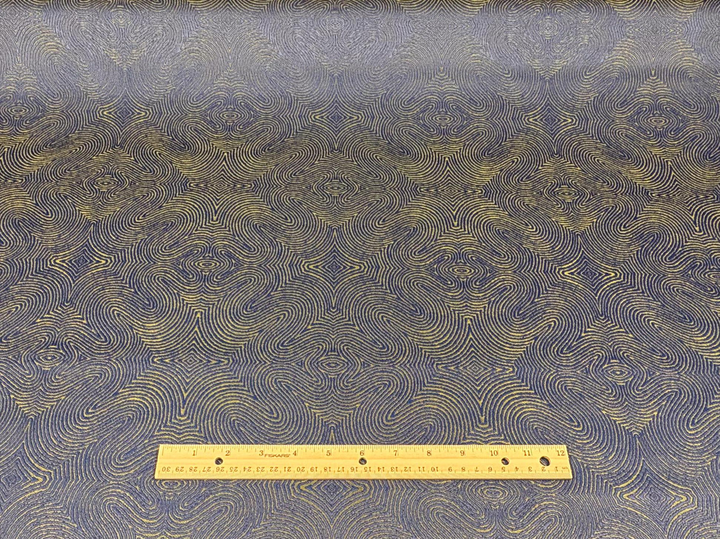 Fabricut Patina in Cobalt Colorway. Premium Modern Contemporary Jacquard Fabric for Upholstery. Shop now at American Fabric Prints.