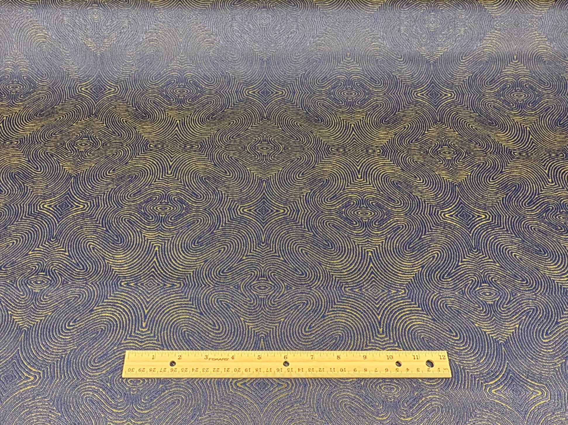 Fabricut Patina in Cobalt Colorway. Premium Modern Contemporary Jacquard Fabric for Upholstery. Shop now at American Fabric Prints.