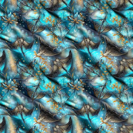 Mystical Stingrays Fabric - Shop now at American Fabric Prints