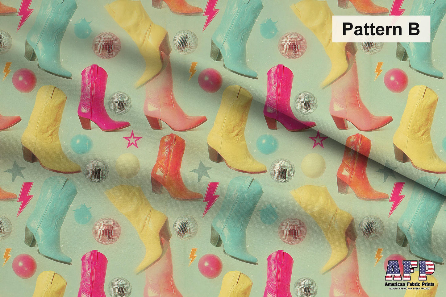 Retro Disco Cowgirl Fabric Bundle Set - Shop now at American Fabric Prints