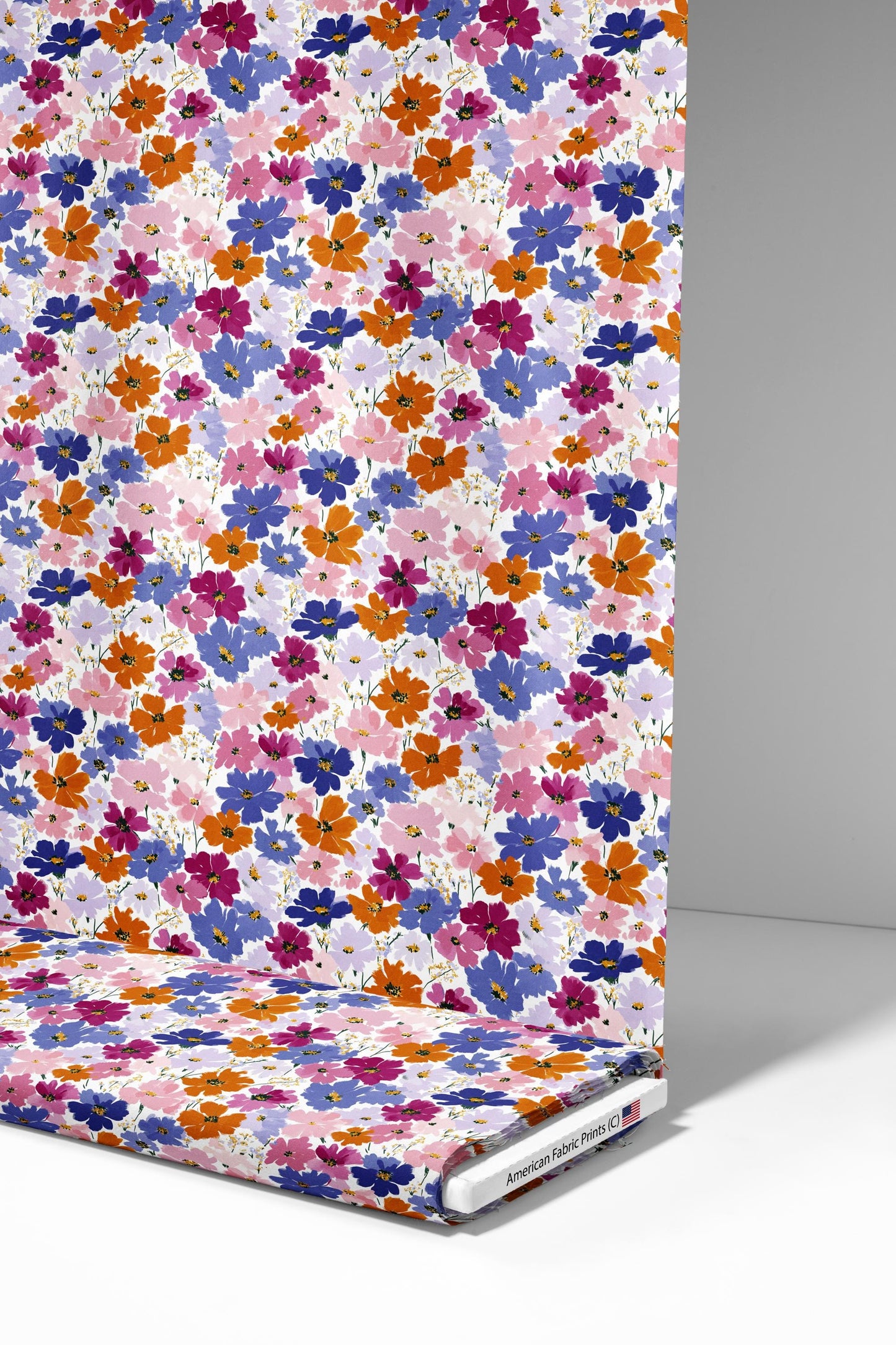 Bold Retro Floral Fabric - Shop now at American Fabric Prints