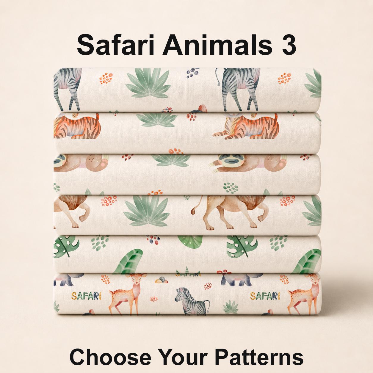 Safari Animals 3 Fabric Collection. Shop now at American Fabric Prints.