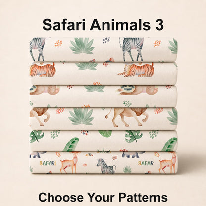 Safari Animals 3 Fabric Collection. Shop now at American Fabric Prints.